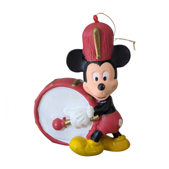 Vintage Mickey Mouse Drummer Ornament Walt Disney Christmas 1990s Hallmark - Picture 1 of 10